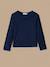 T-shirt manches longues fille Ecru+Marine 3 - vertbaudet enfant 