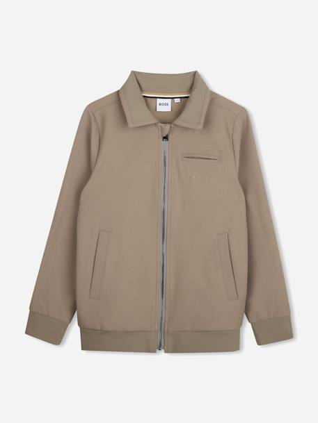 Gilet garçon col chemise Bleu foncé+Marron clair 4 - vertbaudet enfant 