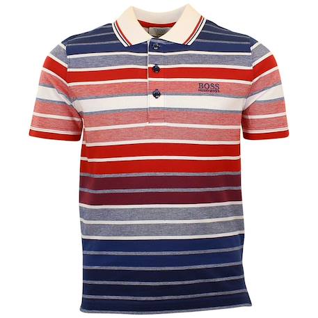 Polo garçon en coton Bleu, blanc, rouge 1 - vertbaudet enfant 