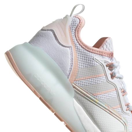Baskets enfant Blanc+Kaki 5 - vertbaudet enfant 