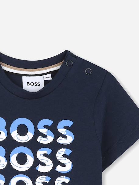 T-shirt col rond Bleu+Bleu foncé+Jaune / vert 6 - vertbaudet enfant 