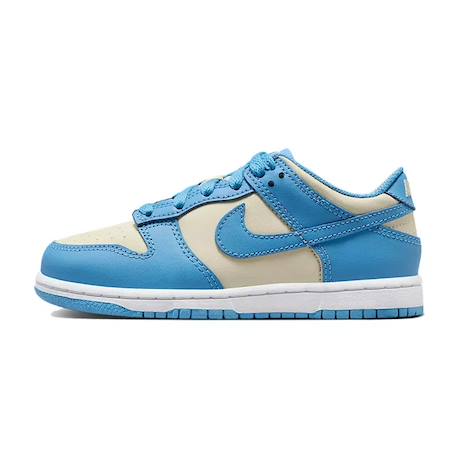 Baskets enfant en cuir Bleu et beige 1 - vertbaudet enfant 