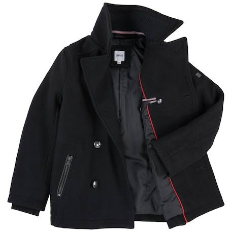 Parka enfant en laine Noir foncé 2 - vertbaudet enfant 