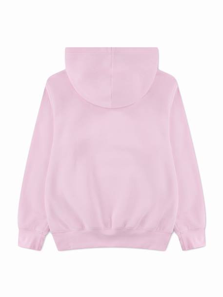 Sweat fille à capuche Rose  / blanc 2 - vertbaudet enfant 