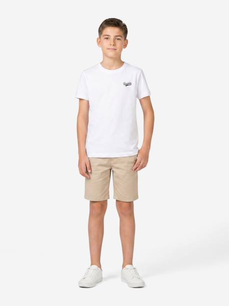 T-shirt  garçon col rond Blanc+Bleu clair+Bleu foncé 1 - vertbaudet enfant 