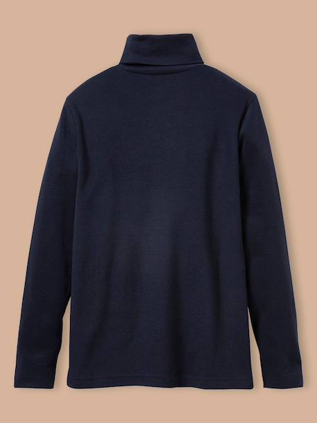 Sous-pull garçon - coton biologique Bleu fonce uni 2 - vertbaudet enfant 