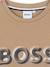 T-shirt  garçon col rond Beige foncé+Noir 3 - vertbaudet enfant 