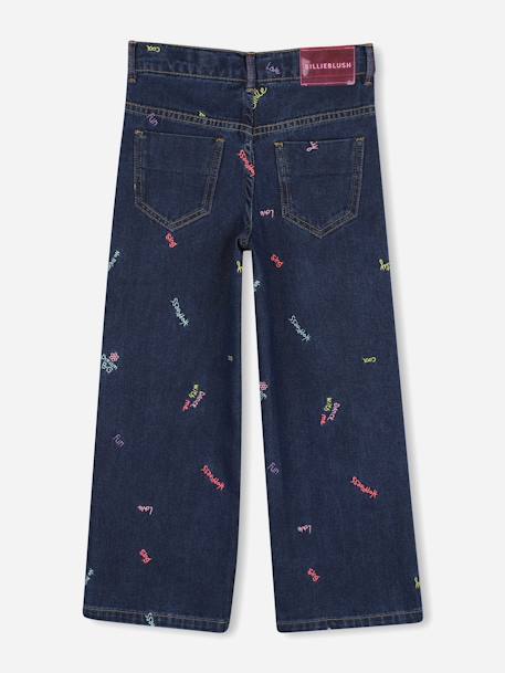 Jean fille à multiples poches Bleu foncé 2 - vertbaudet enfant 