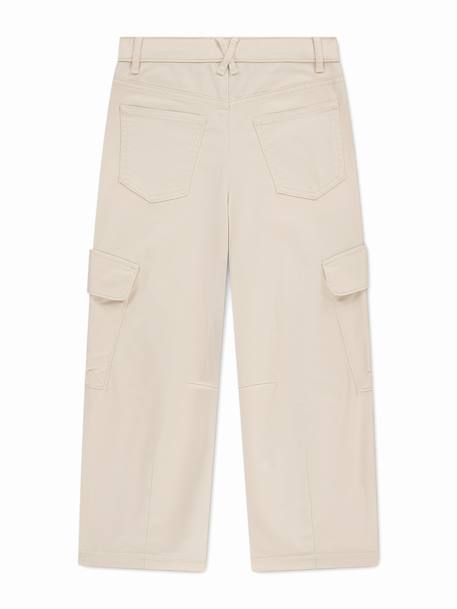 Pantalon fille à poches Beige 2 - vertbaudet enfant 