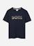 T-shirt  garçon col rond Bleu+Noir+Vert 1 - vertbaudet enfant 