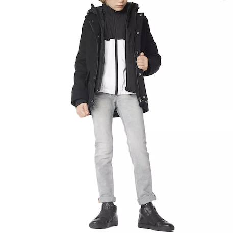 Veste de survêtement garçon Noir, blanc, jaune 3 - vertbaudet enfant 