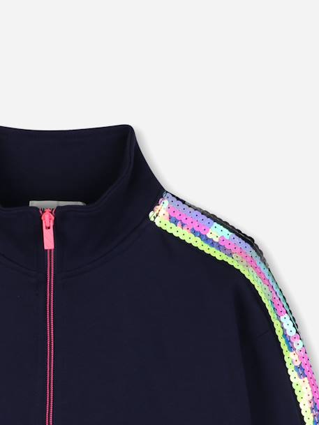 Gilet fille à zip Indigo / multicouleur 3 - vertbaudet enfant 