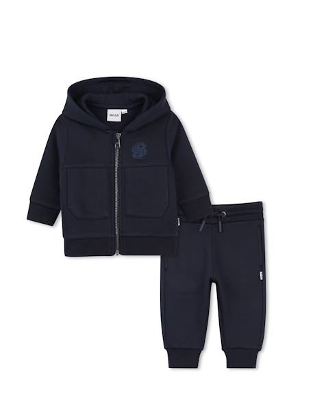 Ensemble garçon 2 pièces Bleu cargo+Ecru 1 - vertbaudet enfant 