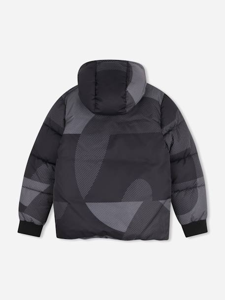 Doudoune garçon à capuche Noir / gris foncé 3 - vertbaudet enfant 