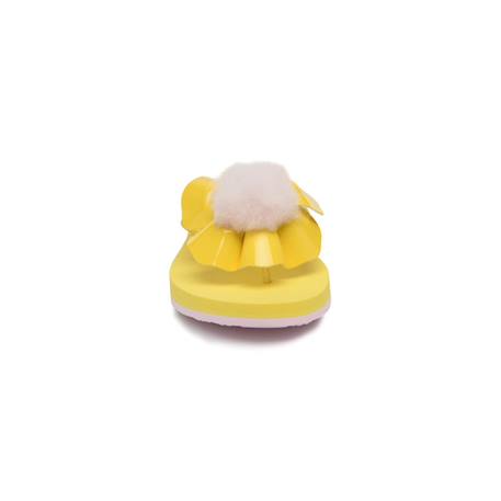Sandales fille en cuir Jaune citron, blanc+Jaune foncé+Rose clair 4 - vertbaudet enfant 