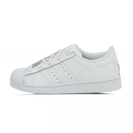 Baskets enfant en cuir Blanc clair.+Noir foncé 1 - vertbaudet enfant 
