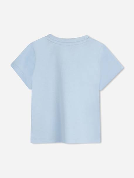 T-shirt col rond Bleu+Bleu foncé+Jaune / vert 2 - vertbaudet enfant 