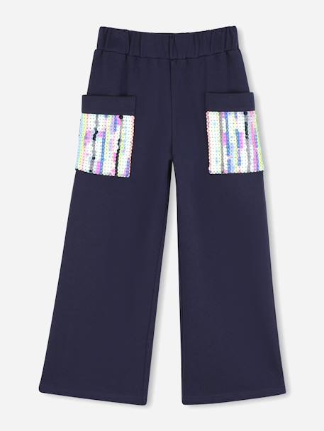 Jogging fille taille élastique Indigo / multicouleur 1 - vertbaudet enfant 