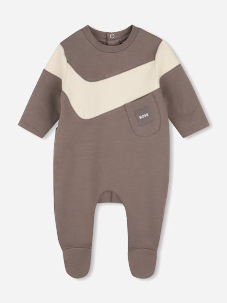 Pyjama garçon manches longues Marron / beige 1 - vertbaudet enfant 