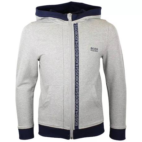 Sweat garçon en coton Bleu, gris+Gris, bleu marine 4 - vertbaudet enfant 