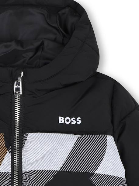 Blouson garçon à capuche Noir 3 - vertbaudet enfant 