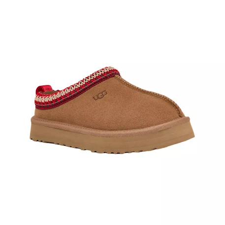 Chaussons mules fille en daim Chesnut, rouge+Gris, beige 4 - vertbaudet enfant 