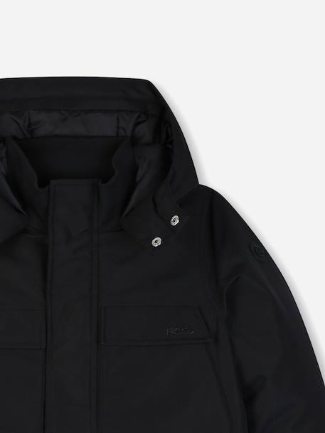 Parka garçon à capuche Marron / noir / gris 3 - vertbaudet enfant 