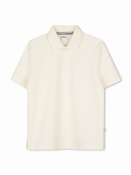 Polo garçon à manches courtes Beige 1 - vertbaudet enfant 