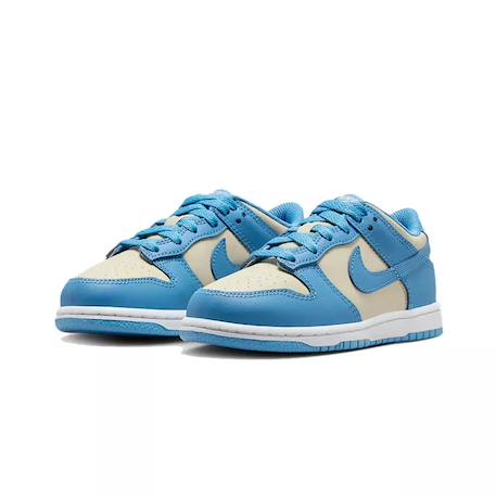 Baskets enfant en cuir Bleu et beige 2 - vertbaudet enfant 