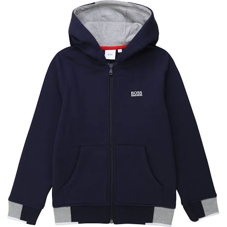 Sweat garçon en coton Bleu marine, gris 1 - vertbaudet enfant 