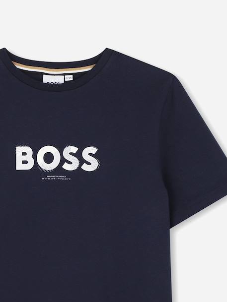 T-shirt  garçon col rond Blanc+Bleu 6 - vertbaudet enfant 
