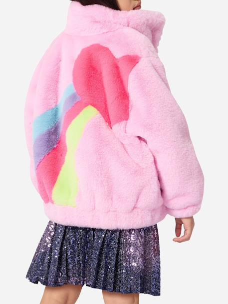 Veste fille à fausse fourrure Multicouleur 4 - vertbaudet enfant 