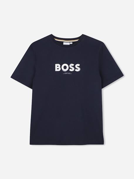 T-shirt  garçon col rond Blanc+Bleu 4 - vertbaudet enfant 