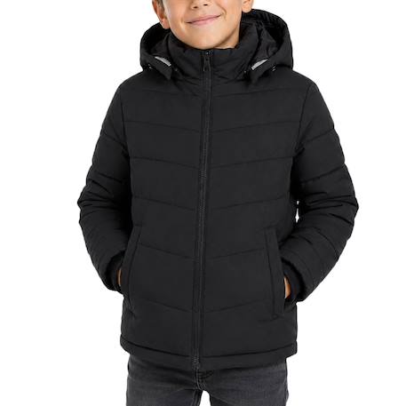 Doudoune garçon confortable et élégante Bleu marine+Bleu marine, noir+Noir foncé 10 - vertbaudet enfant 