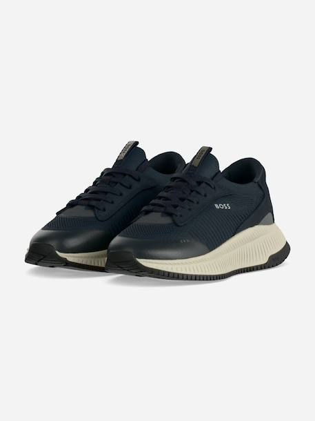 Basket garçon a lacets Bleu foncé+Noir 2 - vertbaudet enfant 