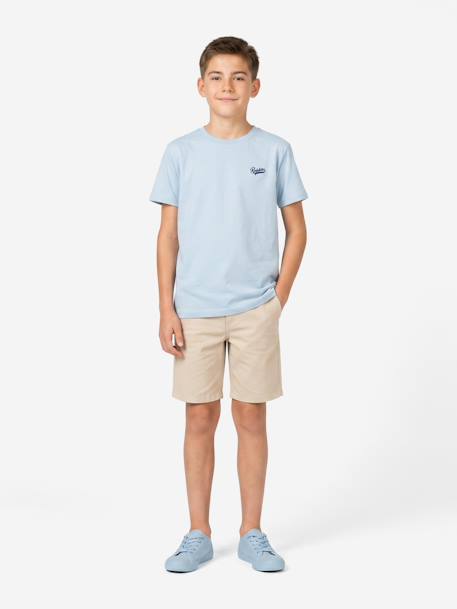 T-shirt  garçon col rond Blanc+Bleu clair+Bleu foncé 5 - vertbaudet enfant 
