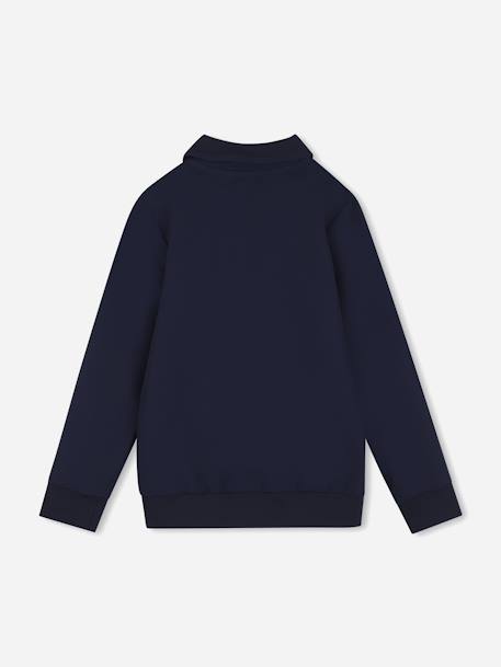 Gilet garçon col chemise Bleu foncé+Marron clair 2 - vertbaudet enfant 