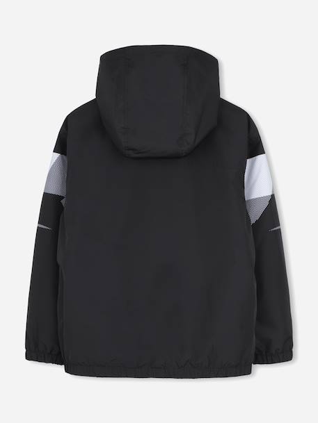 Blouson garçon zippé à capuche Noir 2 - vertbaudet enfant 