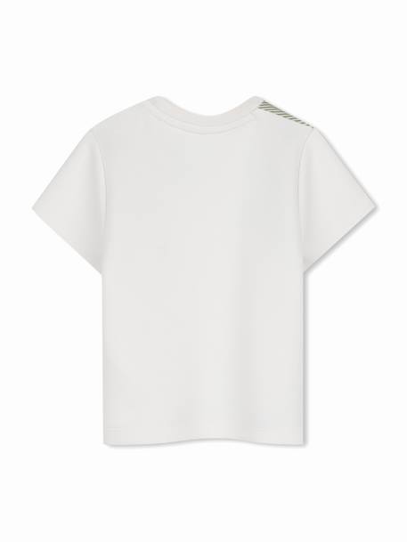 T-shirt garçon col rond Blanc / vert pale 2 - vertbaudet enfant 