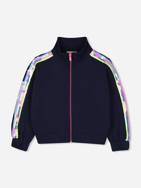 Gilet fille à zip Indigo / multicouleur 1 - vertbaudet enfant 