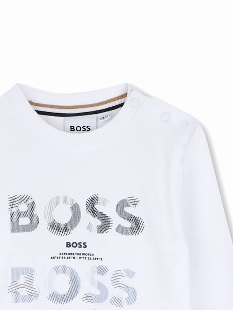 T-shirt garçon manches longues Blanc 3 - vertbaudet enfant 