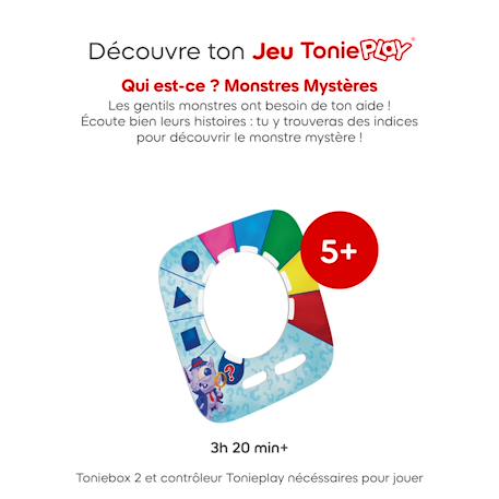 tonies Jeu Tonieplay Hasbro - Qui est-ce ? Monstres Mystères , Compatible avec La Toniebox 2, Jeu 3 à 9 Ans, Boîte à Histoires et contrôleur tonieplay Vendus séparément MULTICOLORE 4 - vertbaudet enfant 