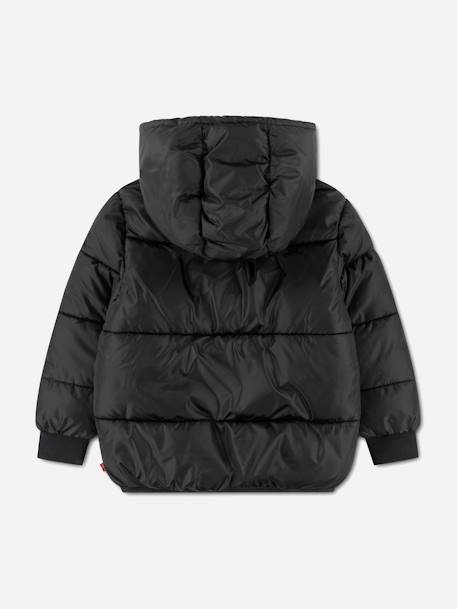 Doudoune garçon à capuche Noir 2 - vertbaudet enfant 
