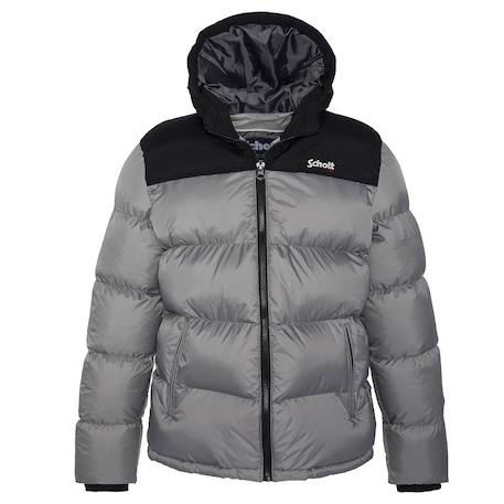 Doudoune garçon Argent+Noir 1 - vertbaudet enfant 