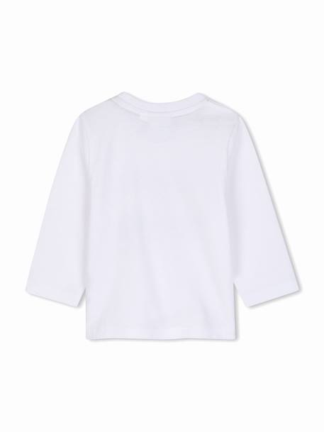 T-shirt garçon manches longues Blanc+Noir / beige 2 - vertbaudet enfant 