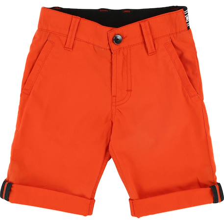 Short enfant en coton Bleu marine+Orange, noir. 4 - vertbaudet enfant 