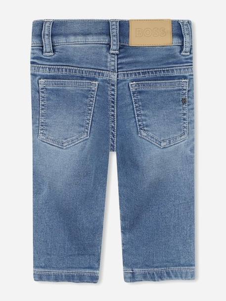 Jean garçon à bouton Bleu jean 3 - vertbaudet enfant 