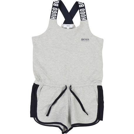 Combi-short fille en coton Gris, noir, blanc. 1 - vertbaudet enfant 