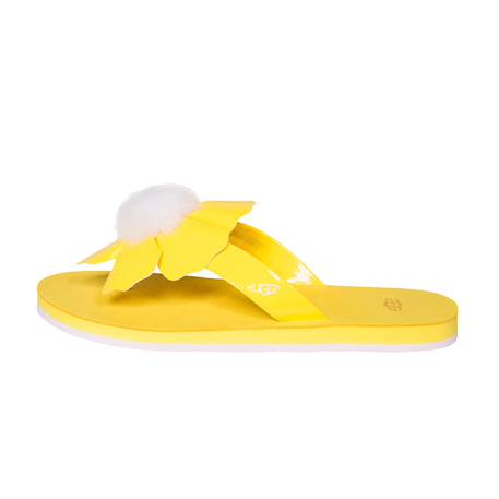 Sandales fille en cuir Jaune citron, blanc+Jaune foncé+Rose clair 7 - vertbaudet enfant 