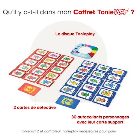 tonies Jeu Tonieplay Hasbro - Qui est-ce ? Monstres Mystères , Compatible avec La Toniebox 2, Jeu 3 à 9 Ans, Boîte à Histoires et contrôleur tonieplay Vendus séparément MULTICOLORE 2 - vertbaudet enfant 